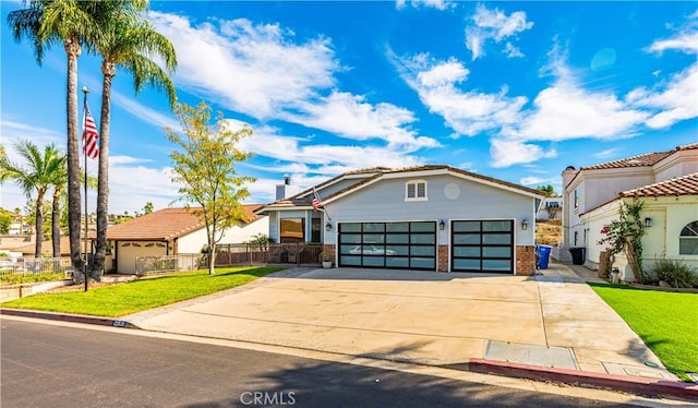 view of front of home with a front yard