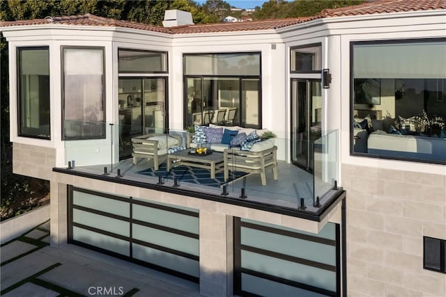 view of patio / terrace with an outdoor hangout area