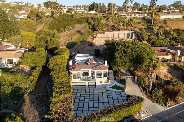 aerial view featuring a residential view