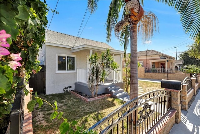 exterior space with covered porch