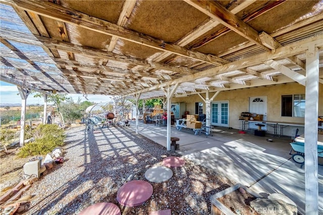 view of patio with french doors