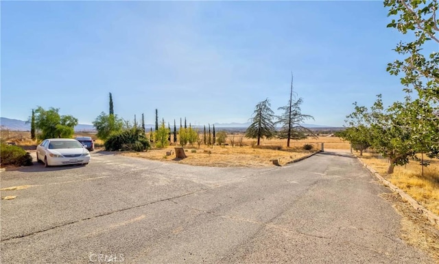 view of street with a rural view