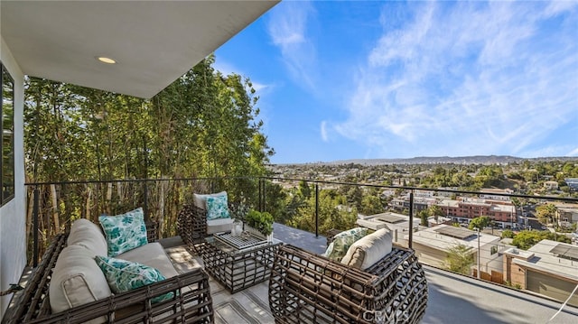 balcony featuring outdoor lounge area