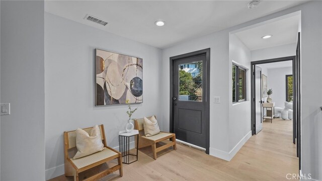 foyer featuring light hardwood / wood-style flooring