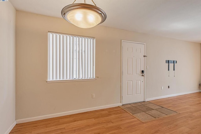 entryway with light wood-type flooring