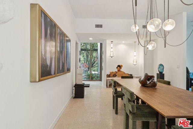 view of dining area