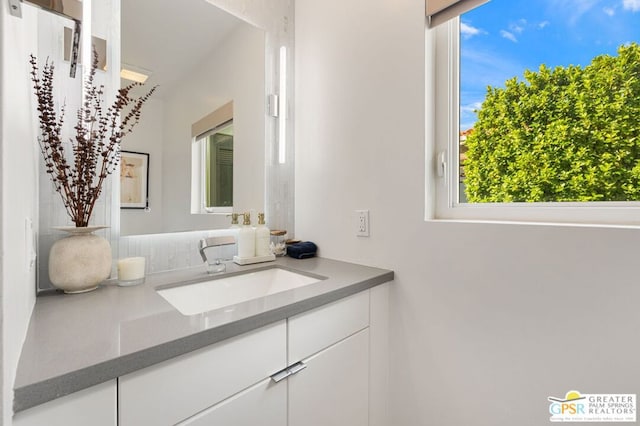 bathroom featuring vanity