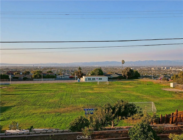 exterior space featuring a mountain view and a rural view