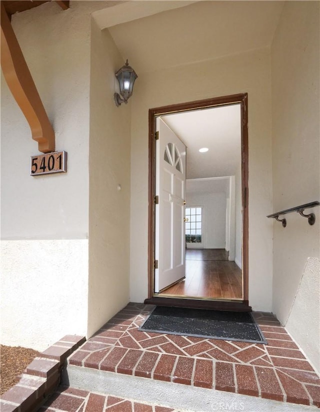 view of doorway to property