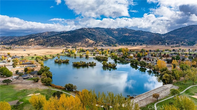 property view of water with a mountain view