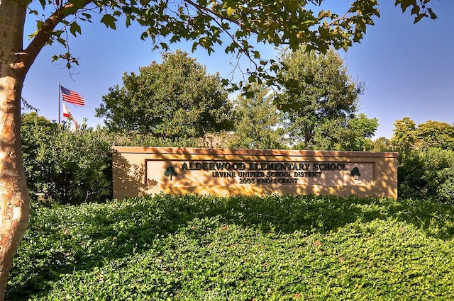 view of community sign