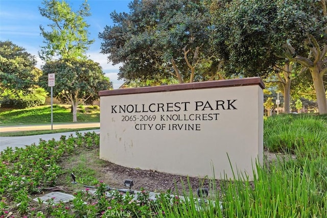 view of community sign