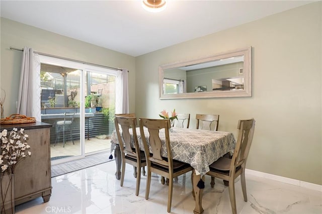 view of dining room