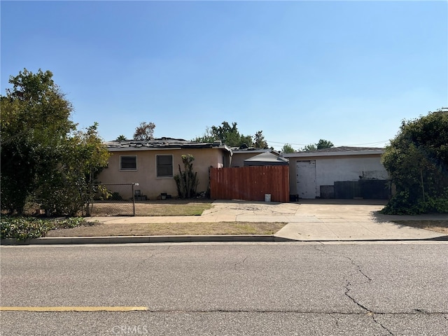 view of single story home