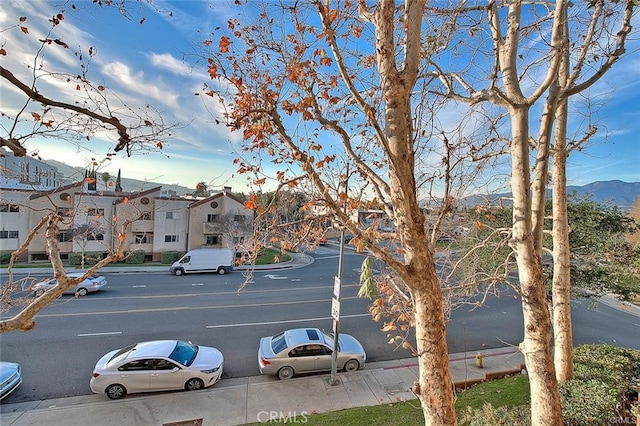 view of street featuring a mountain view