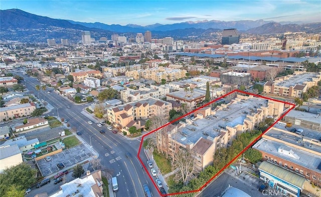 460 Oak St Unit 201, Glendale, CA 91204 - view of urban area with mountains and property parcel outlined