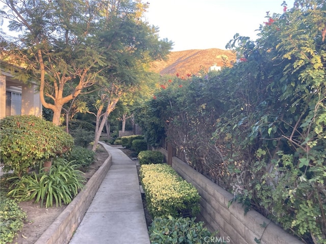 view of property's community with a mountain view