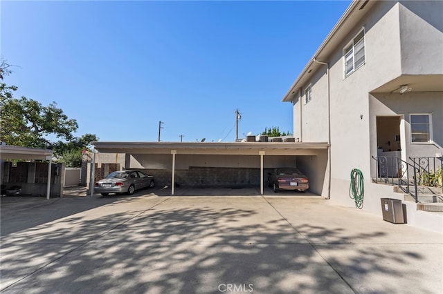 view of car parking