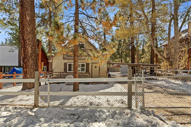 view of front of home with a carport