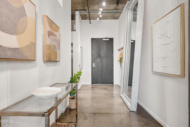 interior space with concrete flooring