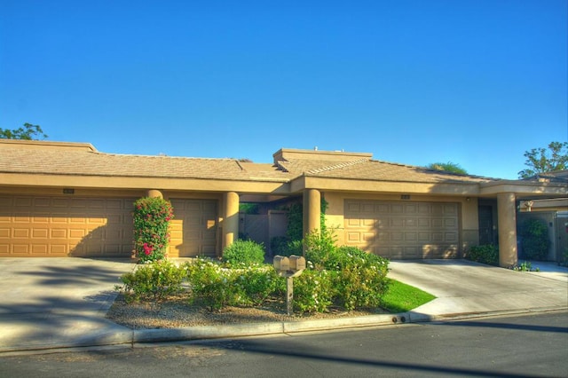 view of front of home featuring a garage