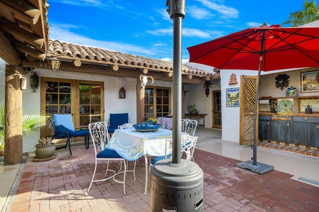 view of patio with french doors