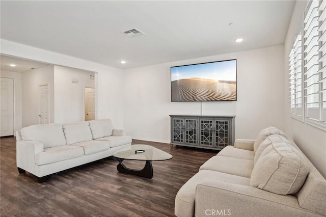 14443 Bottlebrush Way, Moreno Valley, CA 92555 - living room featuring wood finished floors, recessed lighting, and baseboards