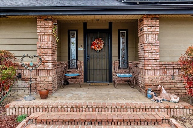 property entrance with a porch