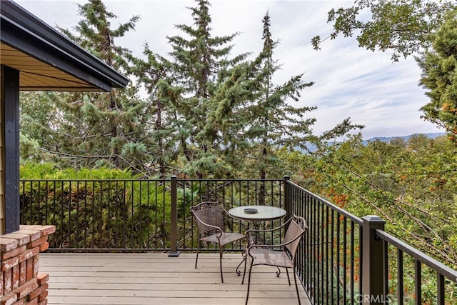 view of wooden terrace