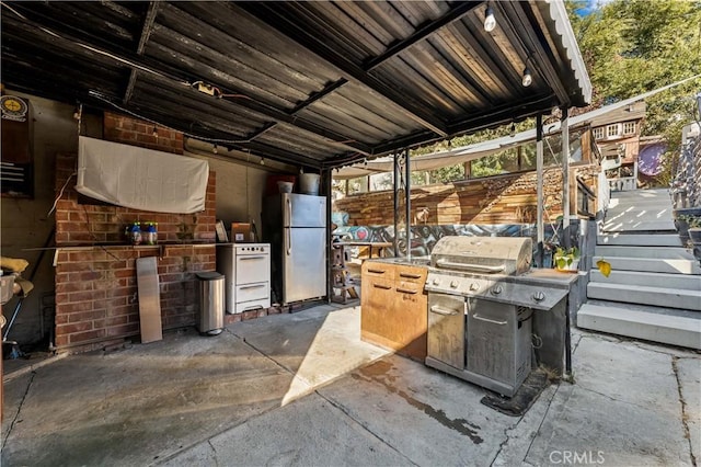 view of patio / terrace with area for grilling