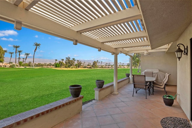 view of patio with a pergola