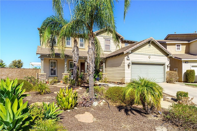 view of front of house featuring a garage