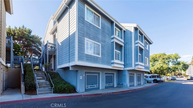 view of property featuring a garage