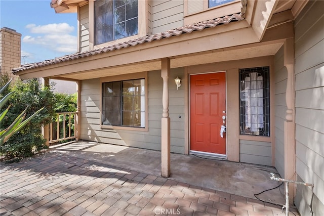 view of doorway to property