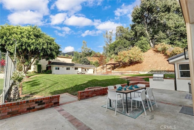 view of patio / terrace with area for grilling and grilling area