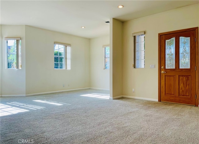 view of carpeted entryway