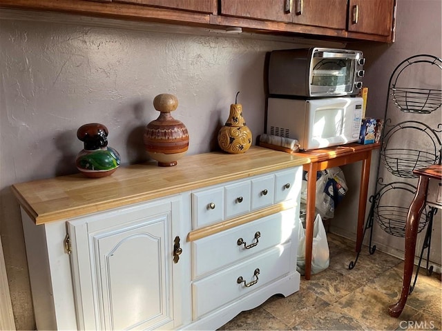 details with butcher block counters