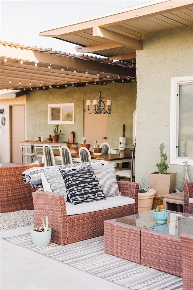 view of patio / terrace featuring outdoor lounge area