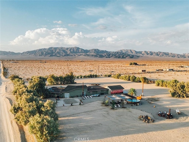 aerial view featuring a mountain view