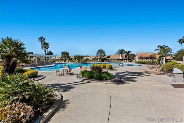 view of pool with a patio