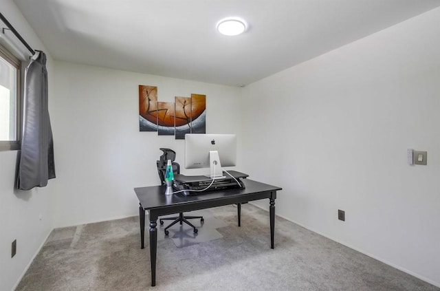 view of carpeted office