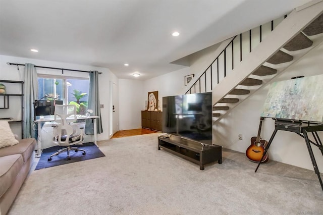 view of carpeted living room