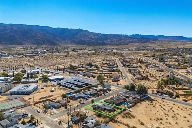 aerial view featuring a mountain view