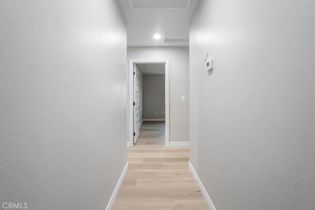 hallway featuring light hardwood / wood-style floors