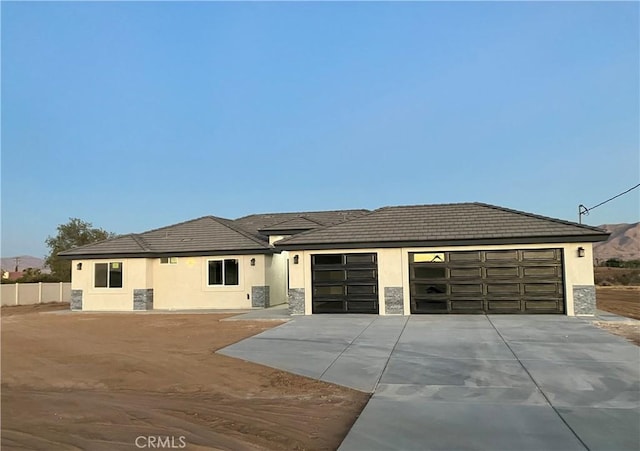 view of front of house featuring a garage