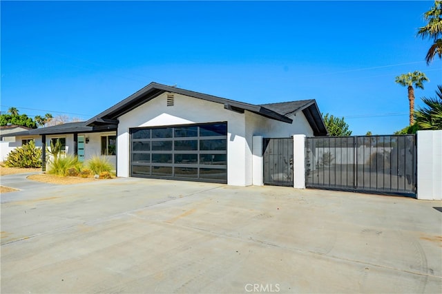 view of front facade with a garage