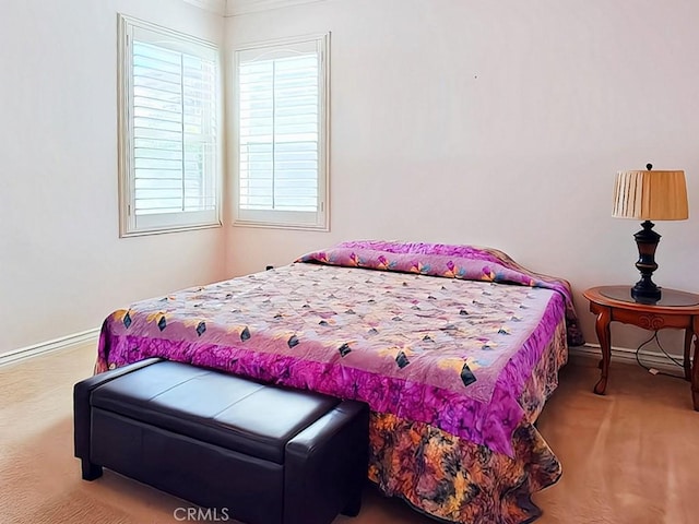 view of carpeted bedroom