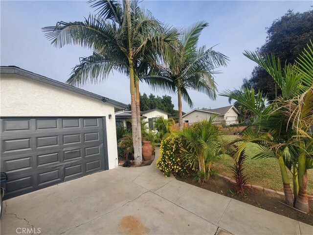 view of home's exterior featuring a garage