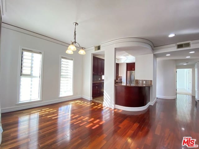 welcome area with a chandelier