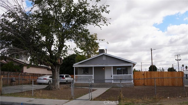 view of front of property with covered porch